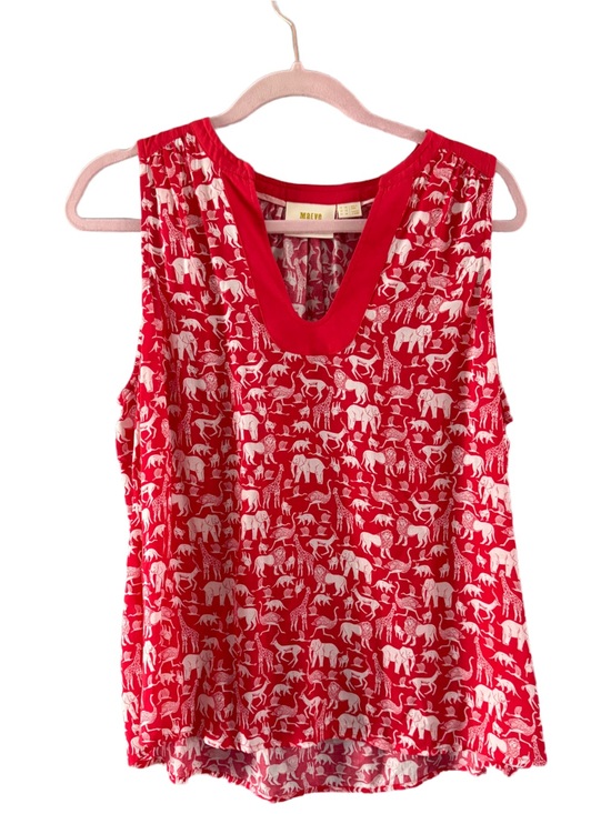 Maeve Tops - Maeve by Anthropologie Safari Animal Print Sleeveless Blouse Tank Top Size 12